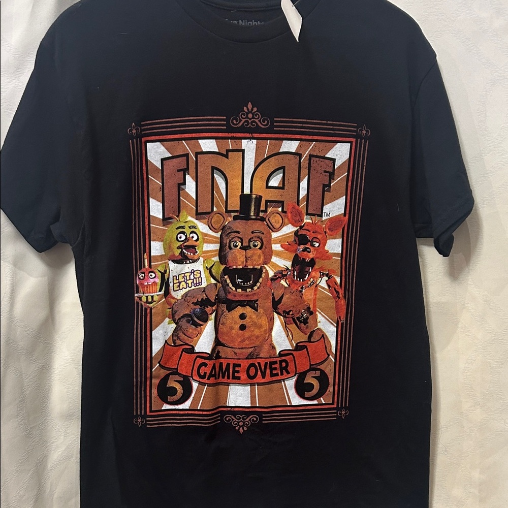 Five Nights at Freddy's unisex black graphic tshirt medium NWT
